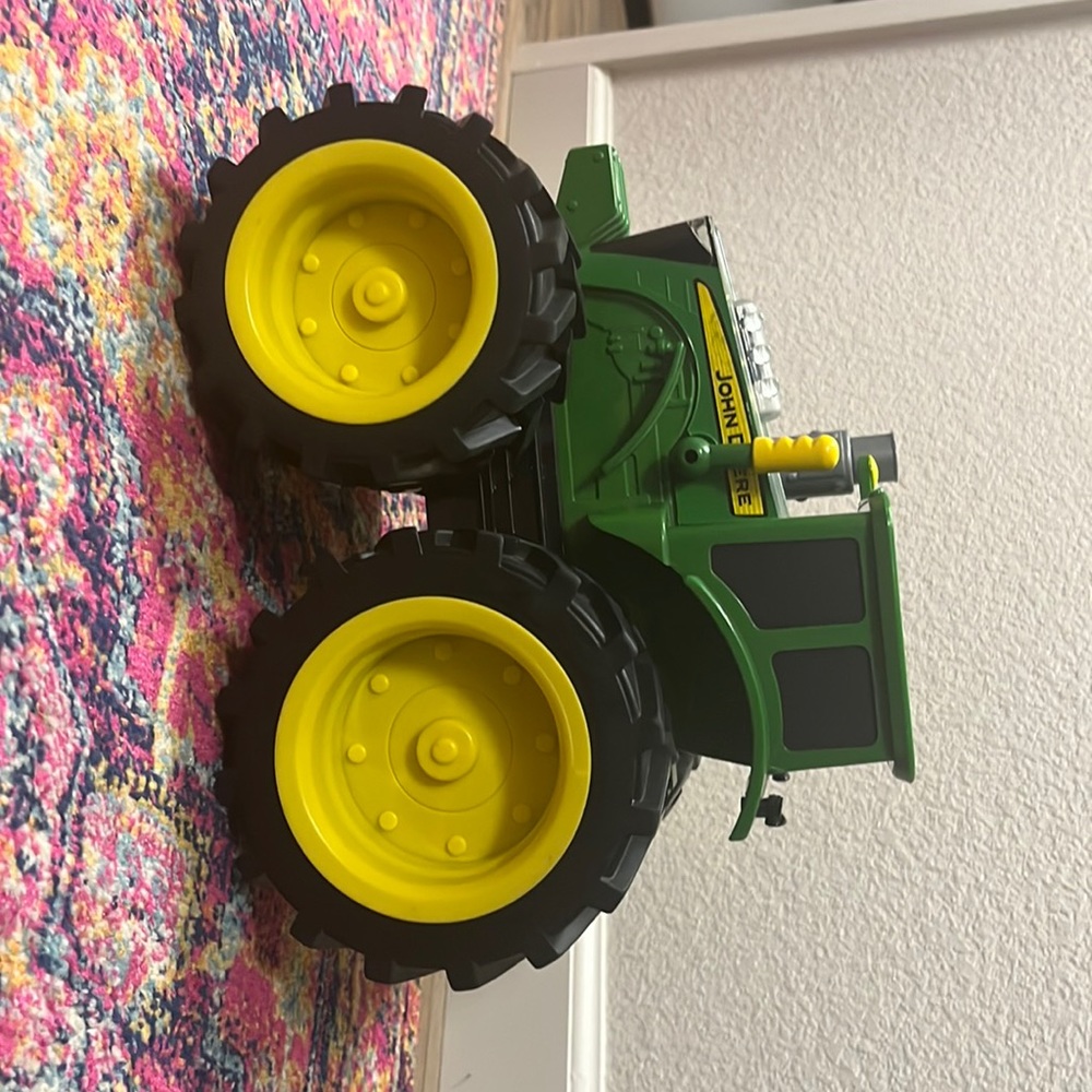 John Deere toy tractor